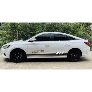 Tem 2 bên Sườn Xe Ô tô MG 5, decal Sọc đen tặng kèm tem nắp bình xăng hoặc tem chữ kí theo yêu cầu