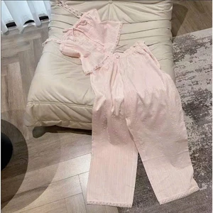SX1022 Bộ ngủ đũi quần dài 2 dây phối ren - Đồ bộ mặc nhà - Kellywang