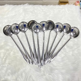 Vá múc canh, vá lẩu inox size 5,6,7,8,9  cán cách nhiệt nhỏ gọn phục vụ cho gia đình quán ăn