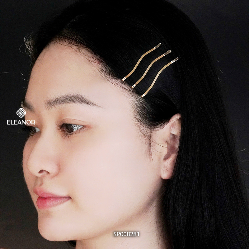 Set kẹp tóc nữ Eleanor Accessories kiểu dáng gợn sóng basic phụ kiện tóc set kẹp tăm 8281