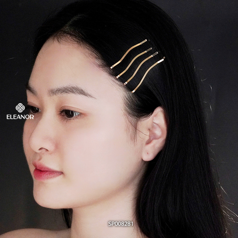 Set kẹp tóc nữ Eleanor Accessories kiểu dáng gợn sóng basic phụ kiện tóc set kẹp tăm 8281