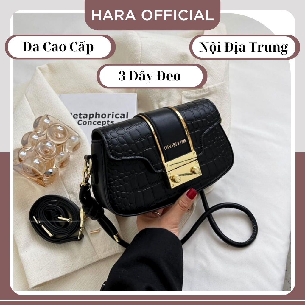 Túi Xách Nữ Đeo Chéo Đeo Vai Kẹp Nách Cao Cấp Khóa Vuông Thời Trang Đẹp Quảng Châu