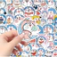 Set 60 Sticker Nhân vật Doraemon Anime dễ thương Chống Nước Dán Laptop Vali Mũ Bảo Hiểm Sổ Tay