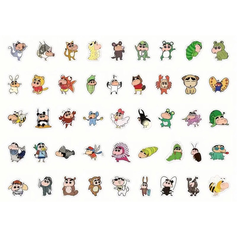 100 sticker Shin cậu bé bút chì anime dễ thương phim hoạt hình shin chống nước tốt trang trí đồ chơi hoặc cho bé chơi