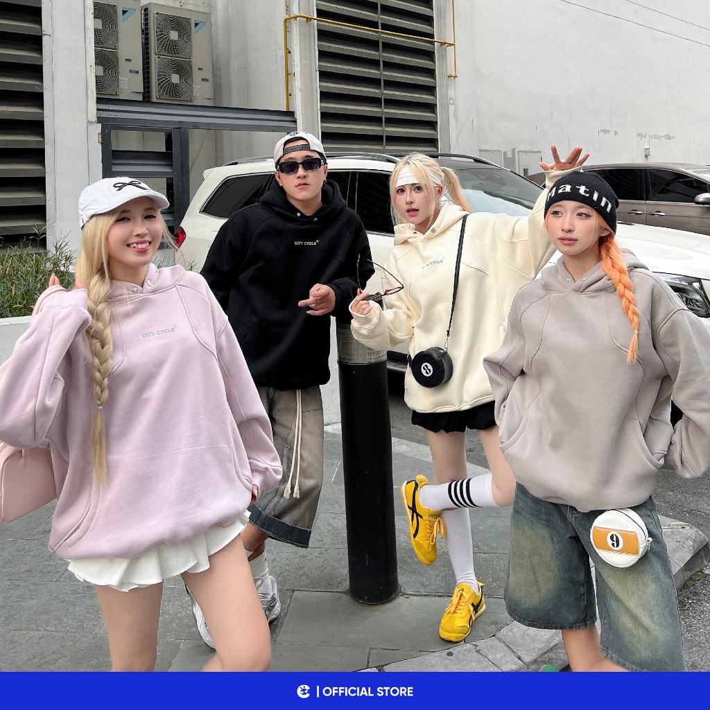 Áo hoodie đôi nam nữ dày nỉ Local Brand Chính Hãng City Cycle Space