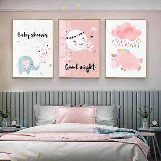 7 Sét 3 Tranh Trang Trí Phòng Em Bé Cự Cute BH09- Tranh Treo Tường Phòng Ngủ, Khu Vui Chơi Của Bé...