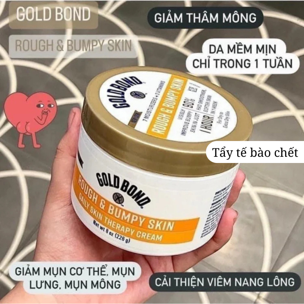 Kem dưỡng Body GOLD BOND ULTIMATE ROUGH BUMPY SKIN giảm thâm, sần mông chính hãng, của Mỹ