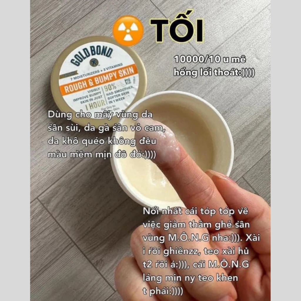 Kem dưỡng Body GOLD BOND ULTIMATE ROUGH BUMPY SKIN giảm thâm, sần mông chính hãng, của Mỹ