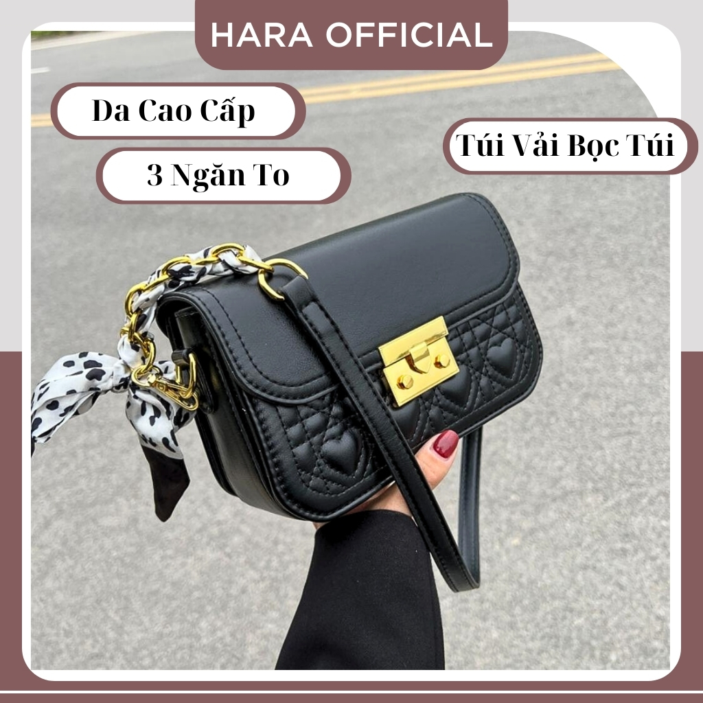 Túi Xách Nữ Đeo Chéo, Đeo Vai cao cấp phối nơ đi dự tiệc sang trọng hàng Quảng Châu Hara Túi Xách