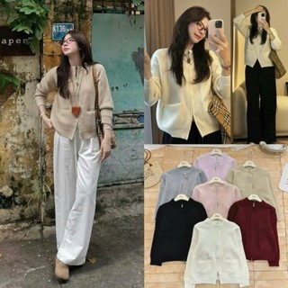 247store  - Áo len cadigan kéo khoá 2 đầu - Lencardigan7703