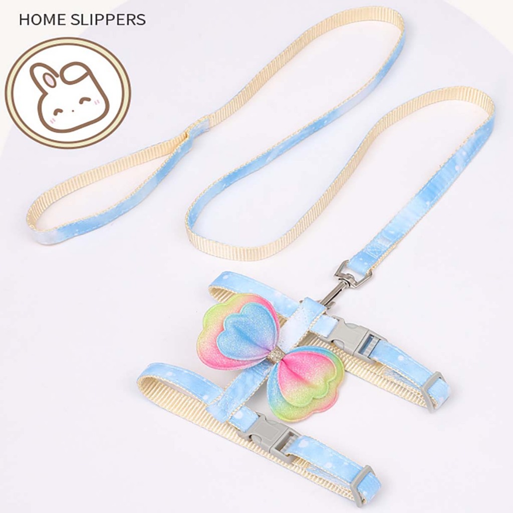 Dây Dắt Cún Thú Cưng Kèm Yếm Bò Cao Cấp Cho Chó Nhỏ Mèo Phốc Sóc Pitbull 1kg Đi Dạo Lớn Show Huấn Luyện Siêu Dài 7 Màu