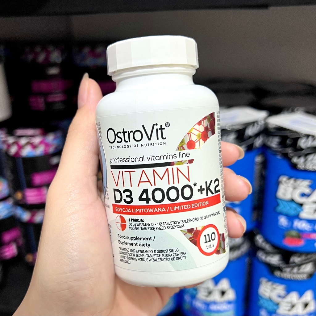 Ostrovit Vitamin D3 4000+K2 MK7, Viên uống hỗ trợ xương khớp, tăng cường miễn dịch