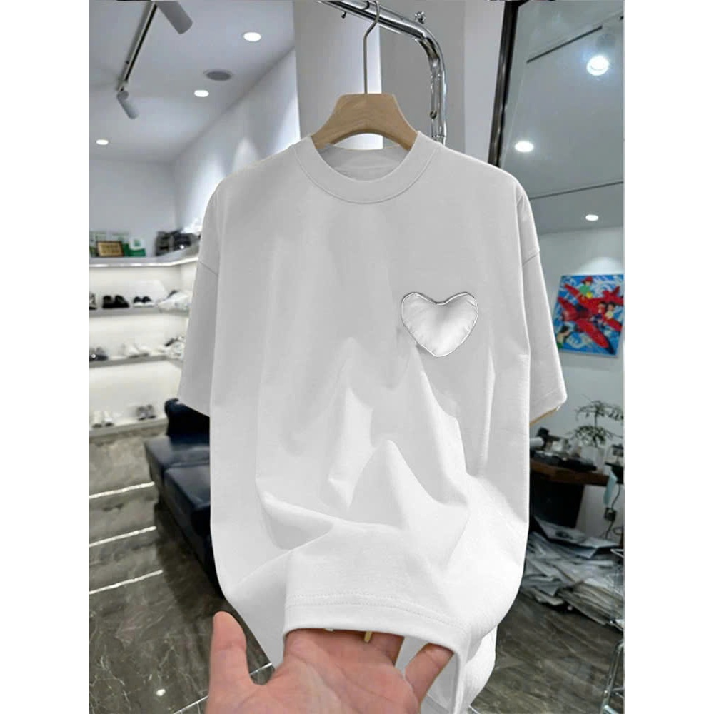 Áo thun Stee Cổ tròn TIM BÔNG Localbrand ICVCVNI Unisex