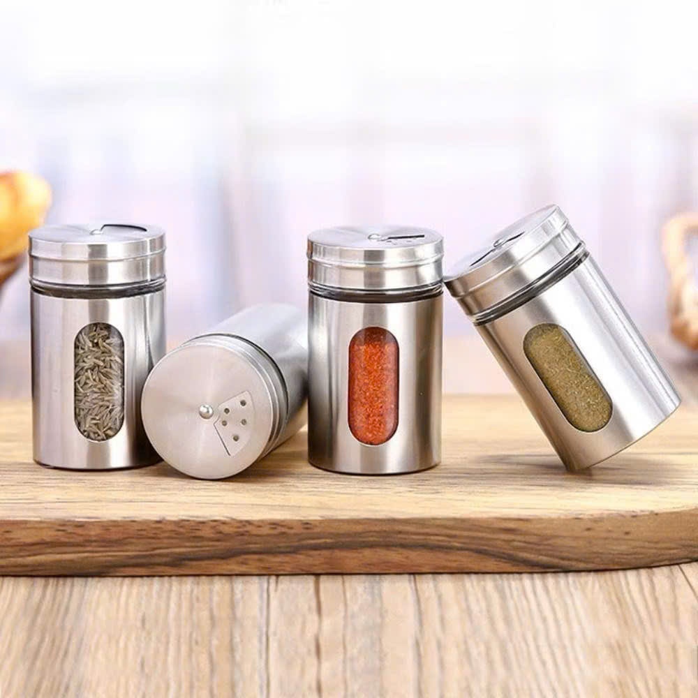 Lọ đựng tăm, hũ hạt tiêu bằng inox 304 Đa Năng Tiện Lợi,  LỌ XAY TIÊU - MÃ: XAYTIEU038
