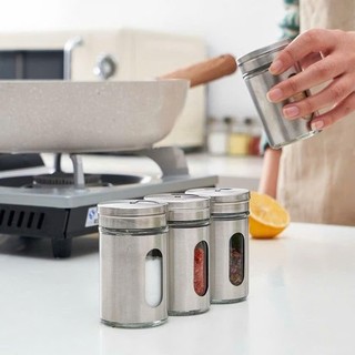 Lọ đựng tăm, hũ hạt tiêu bằng inox 304 Đa Năng Tiện Lợi,  LỌ XAY TIÊU - MÃ: XAYTIEU038