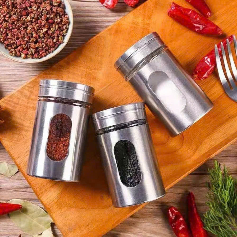 Lọ đựng tăm, hũ hạt tiêu bằng inox 304 Đa Năng Tiện Lợi,  LỌ XAY TIÊU - MÃ: XAYTIEU038
