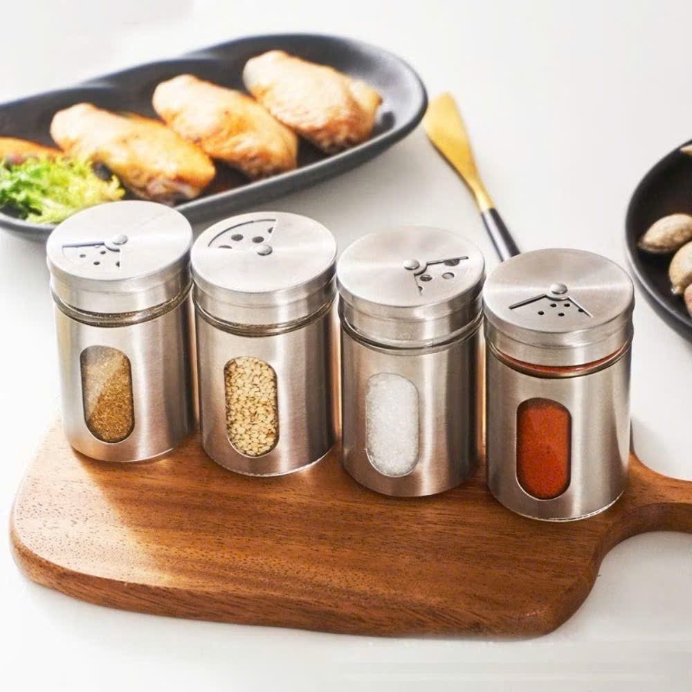 Lọ đựng tăm, hũ hạt tiêu bằng inox 304 Đa Năng Tiện Lợi,  LỌ XAY TIÊU - MÃ: XAYTIEU038