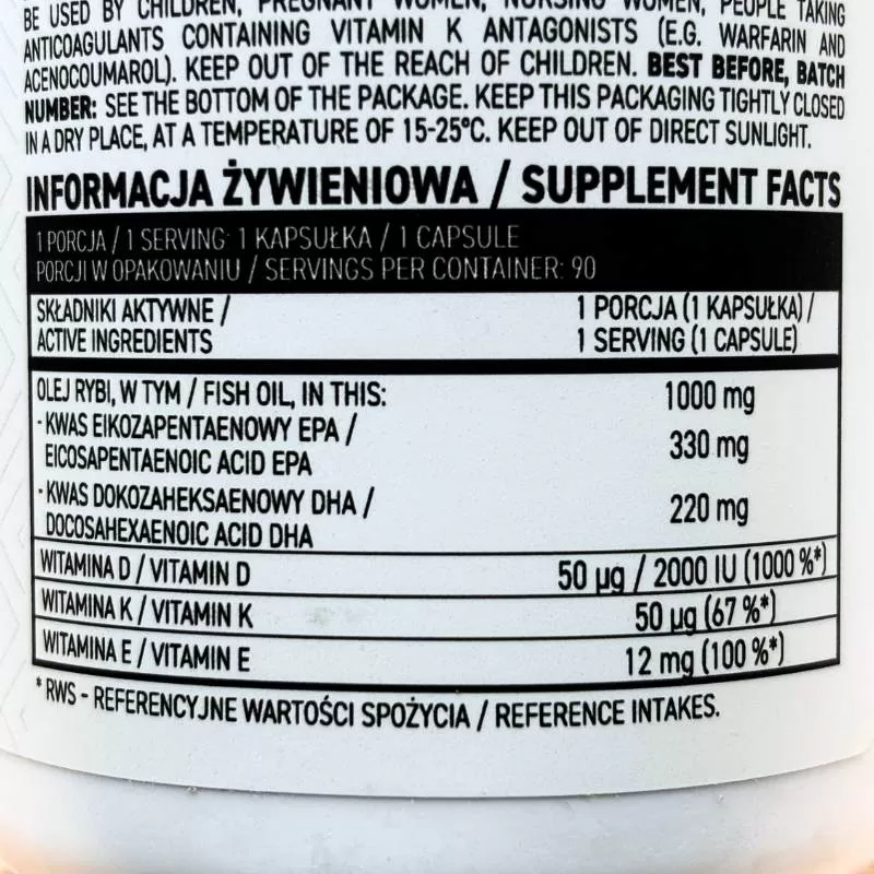 Ostrovit Omega3 D3K2 - Dầu Cá Fish Oil, Dầu cá hàm lượng cao kết hợp D3 K2