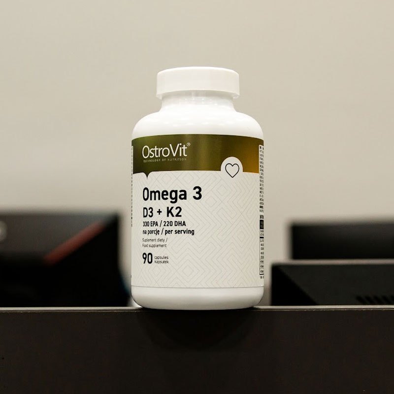 Ostrovit Omega3 + D3 + K2 Dầu Cá Fish Oil, Dầu Cá 3in1 Hỗ Trợ Sức Khỏe Mắt