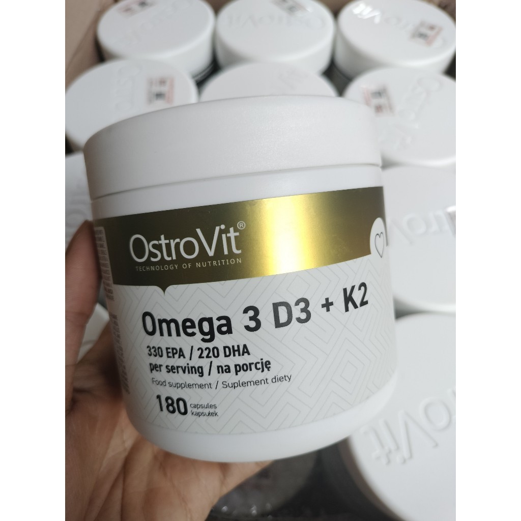 Ostrovit Omega3 + D3 + K2 Dầu Cá Fish Oil, Dầu Cá 3in1 Hỗ Trợ Sức Khỏe Mắt