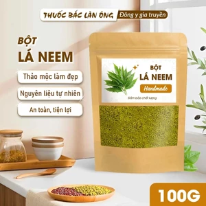 Bột lá neem Ẩn Độ 100g, bột lá vông nem, nguyên chất, thơm mịn, dùng đắp mặt dưỡng da - Lãn Ông