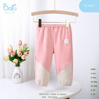 quần nỉ ấm cho bé