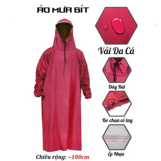 Áo mưa bít che kín toàn thân vải dù Polyester vân da cá siêu bền