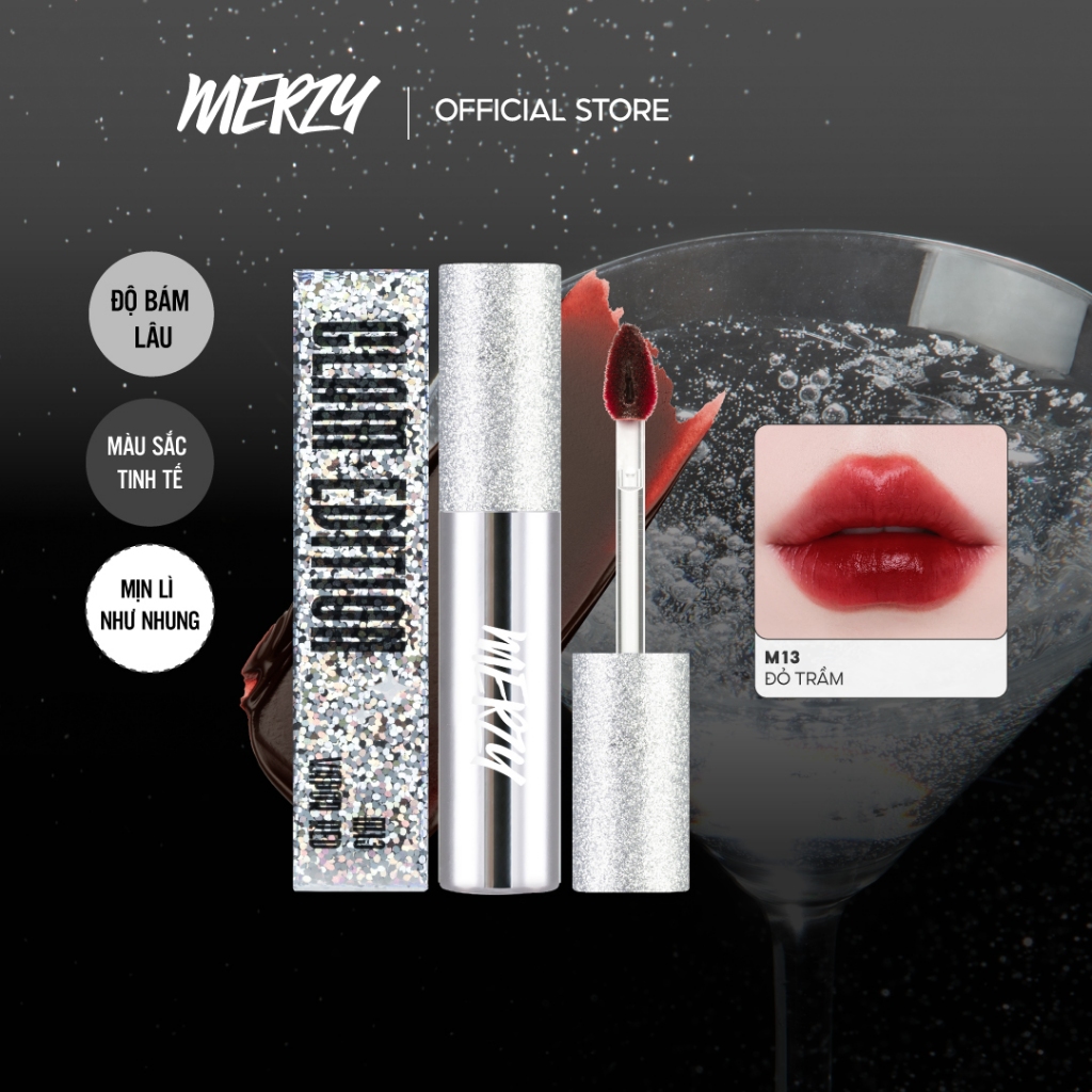 Ảnh Son Kem Lì Hàn Quốc Mịn Mướt, Tôn Da Merzy Noir In The Mellow Tint 4g 1