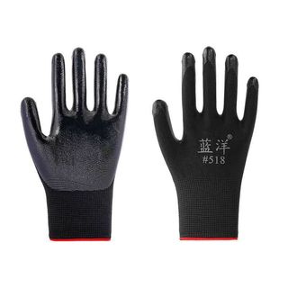 [SET 10, 20 ĐÔI + HỎA TỐC] Bao Tay Lao Động Phủ Sơn Xanh - Găng Tay Bảo Hộ Cao Su Đi Làm OKAMAS