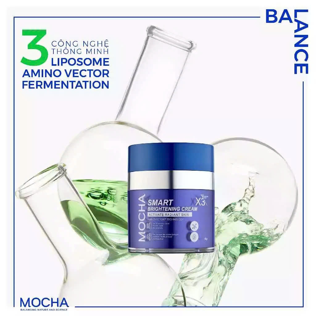 Ảnh Kem Giảm Sạm Nám MOCHA giảm nám chuyên sâu SMART BRIGHTENING CREAM 30G tặng sửa rửa mặt 1