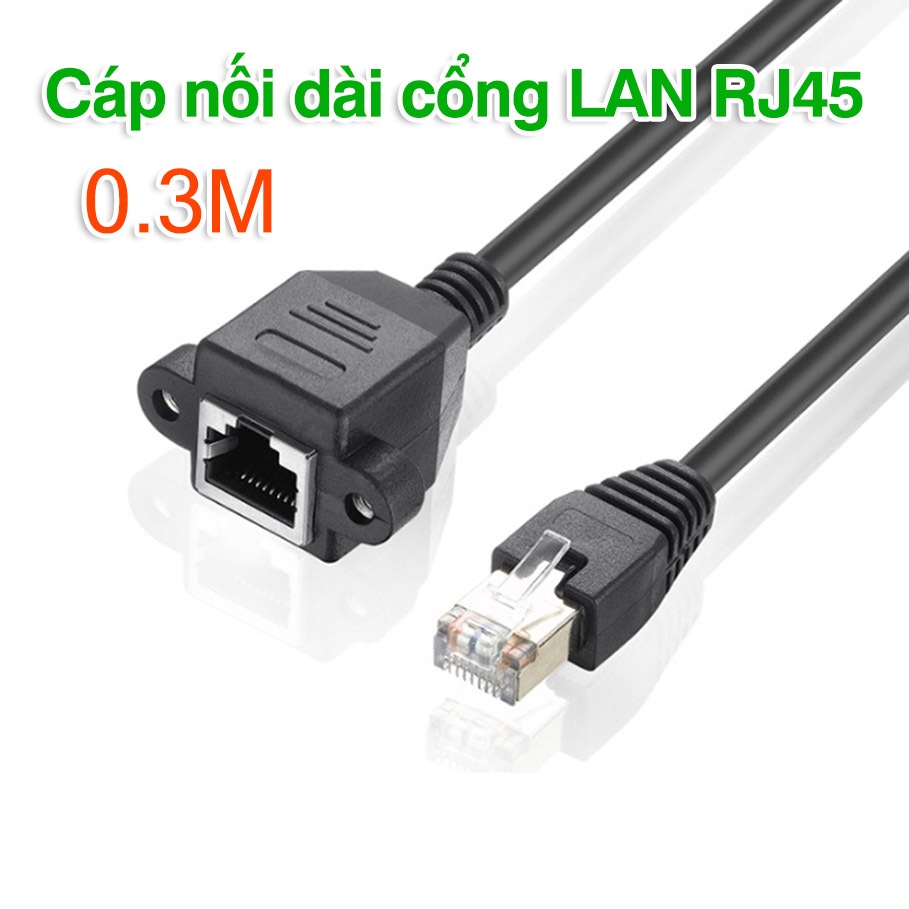 Cáp mạng LAN RJ45 bắt vít 30cm-0.3M kết nối máy tính công nghiệp PC ...