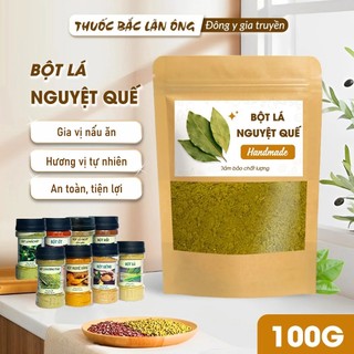 Bột lá nguyệt quế nguyên chất 100g (Bột bay leaves, gia vị nấu ăn cho món Việt)