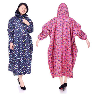Áo mưa bít kín che phủ toàn thân vải dù Polyester họa tiết chống thấm