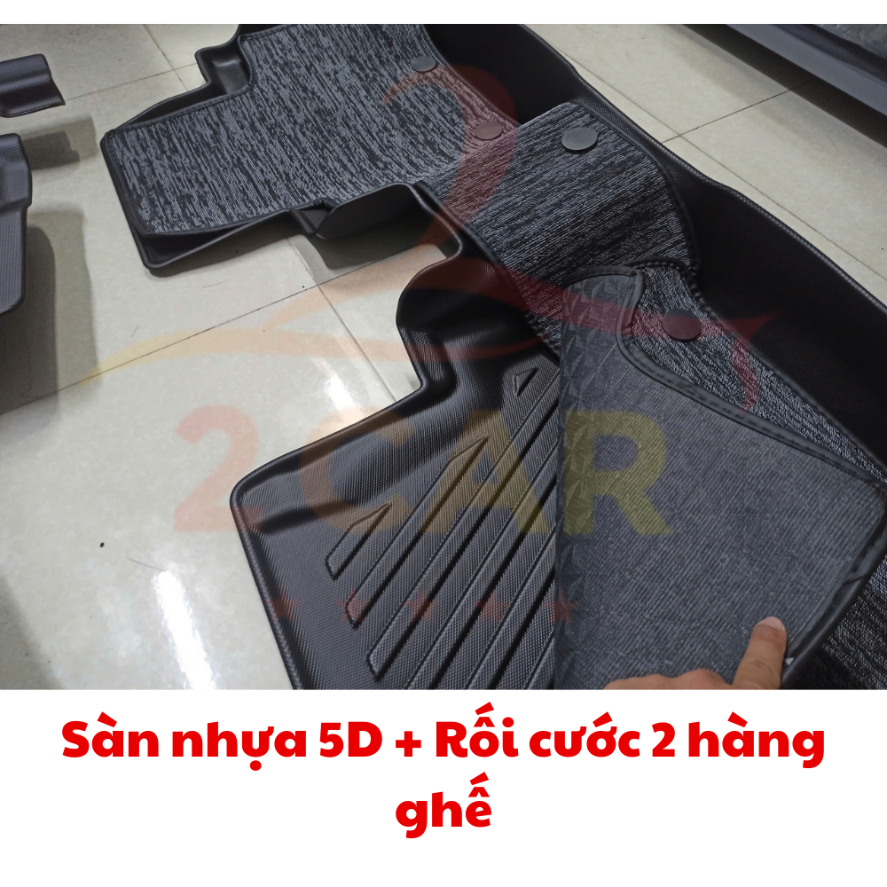 Thảm lót sàn NHỰA 5D xe Honda City 2015- 2023 2024 2025 đúc nguyên khối - 3 tấm/bộ dễ vệ sinh lau rửa