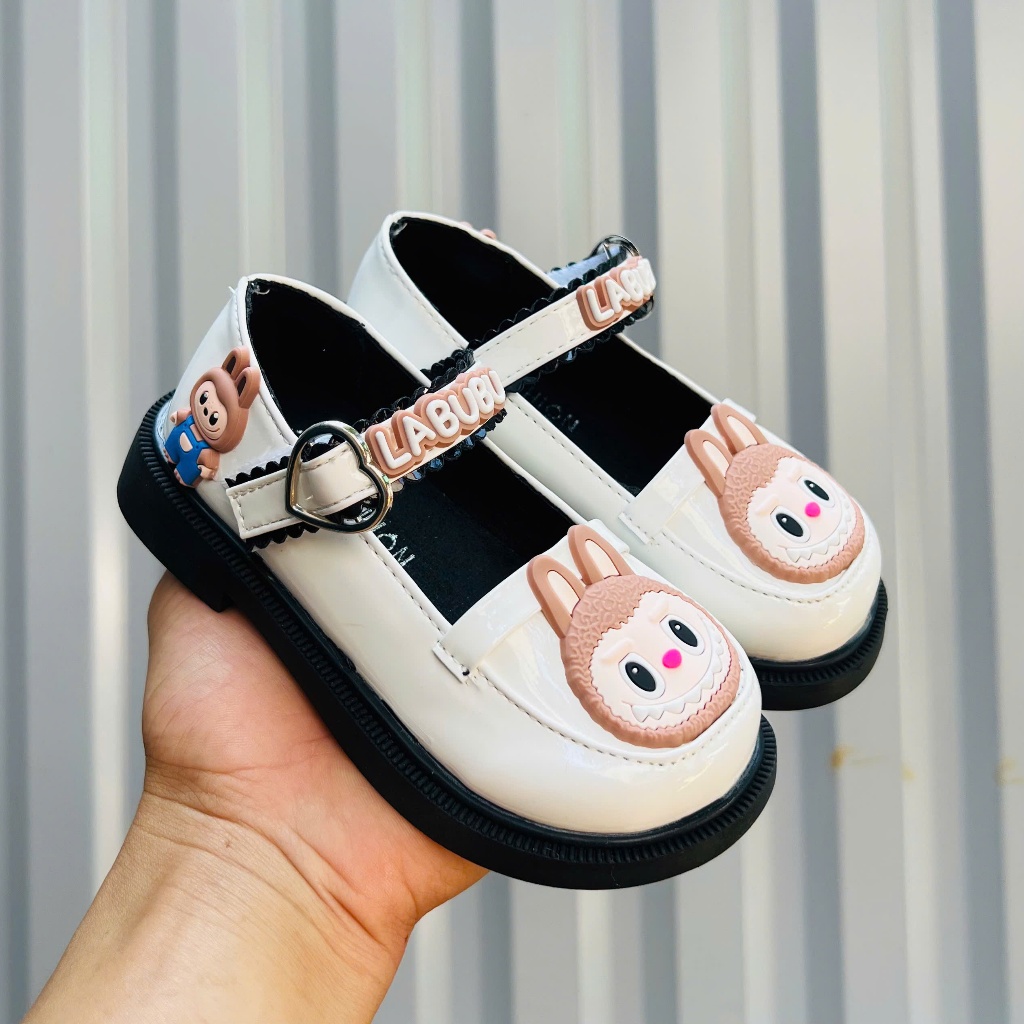 giày búp bê Kuromi bé gái - giày bệt cho bé kiểu dáng hàn quốc da PU êm chân QCCC full hộp size đại Labubu9901