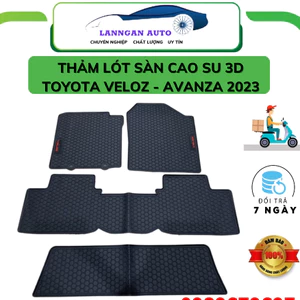 Thảm lót sàn ô tô Toyota Veloz, Toyota Avanza 2023, bộ trải sàn 3 hàng ghế PVC đúc, không mùi dễ dàng vệ sinh giá tốt