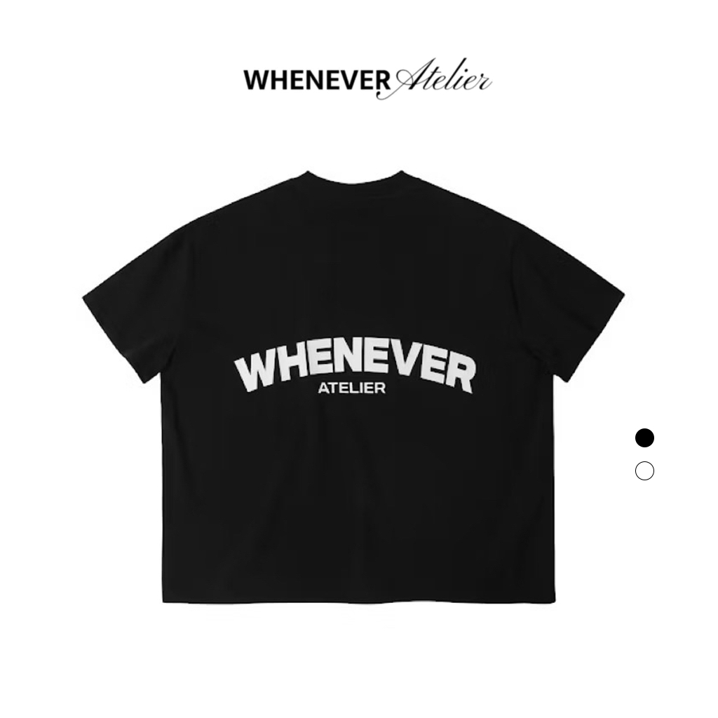 WHENEVER Áo Thun Whenever Logo 100% Cotton Form rộng Unisex | Shopee ...