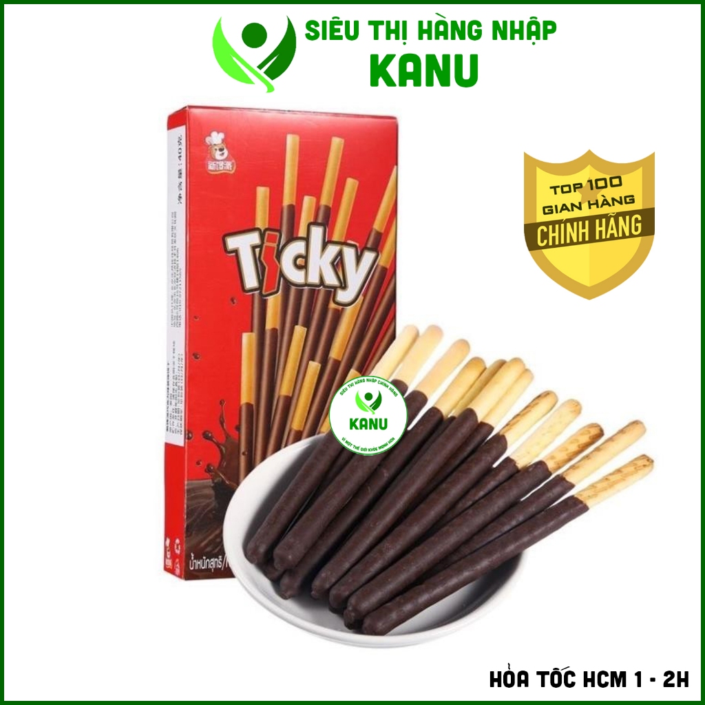Một hộp bánh que phủ socola Ticky Thái Lan 18g ăn vặt ngon | Shopee ...