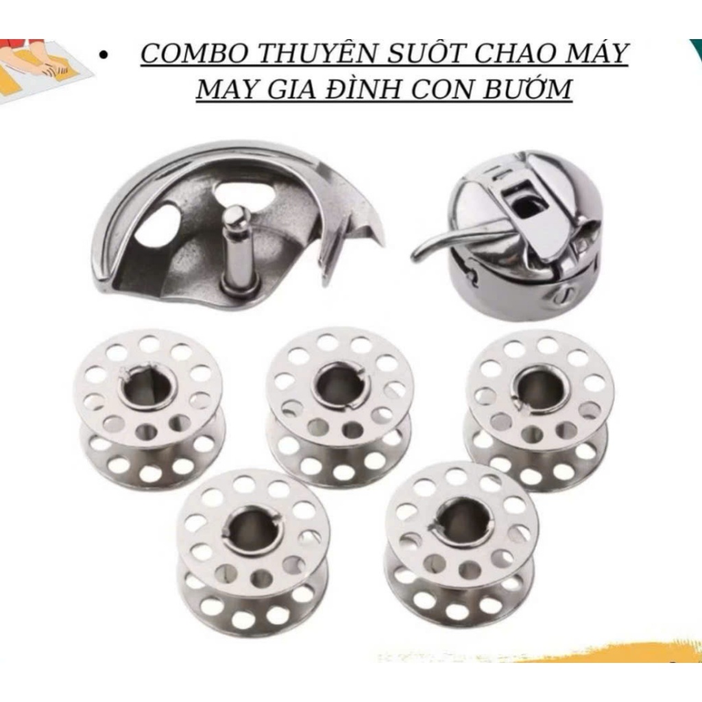 Combo Thuyền Suốt Chao - Máy May Gia Đình Con Bướm