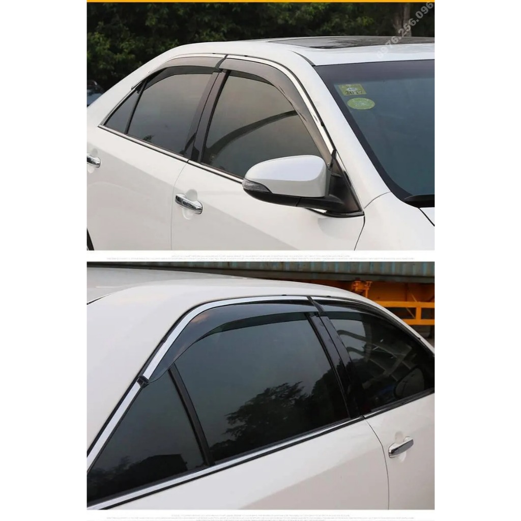 Bộ vè che mưa xe Toyota Camry 2007-2018 - Vè mưa chỉ mạ nhựa ABS cao cấp