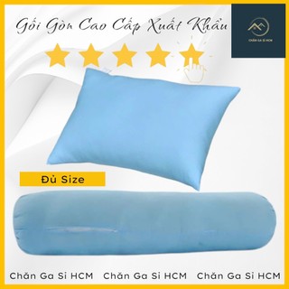 💯ĐỦ SIZE💯 Gối Gòn Hơi Cao Cấp Premium Cho Người Lớn Và Trẻ Em, Gối Nằm, Ôm Gòn Ép Êm Mềm, Thoáng Mát