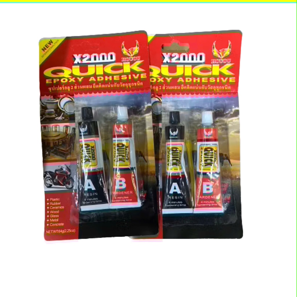 Keo dán AB THÁI LAN X2000, siêu keo liên kết nhựa, sắt, inox, gỗ thủy ...
