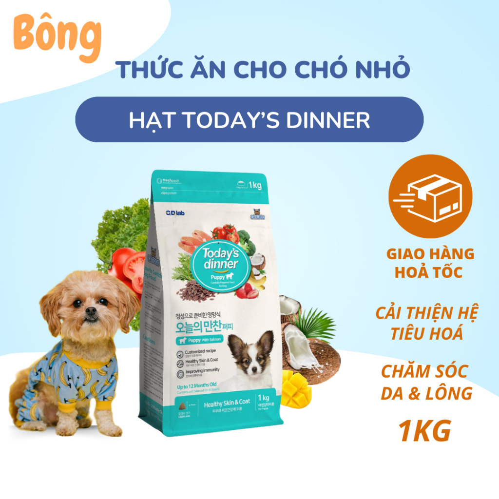 Thức ăn cho chó con hạt Today's Dinner túi 1kg | Shopee Việt Nam