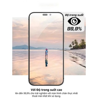 kính cường lực iphone 3D full màn hình trong suốt chống bám vân tay màn phủ nano độ cứng 9H cao cấp