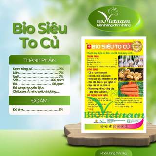 (MUA 5 TẶNG 1) Phân bón hỗn hợp BIO SIÊU TO CỦ 1kg củ phình to, chắc củ, nặng ký, tăng năng suất hiệu quả cao