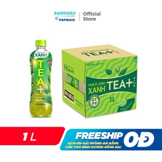 [SALE 15.7] Thùng 12 Chai Trà Ô Long Xanh Tea+ (1L/chai)