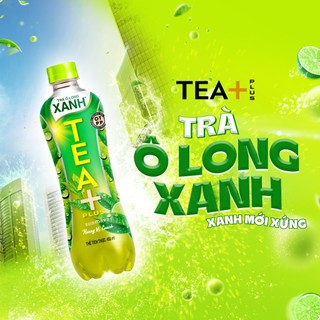 [SALE 15.7] Thùng 12 Chai Trà Ô Long Xanh Tea+ (1L/chai)