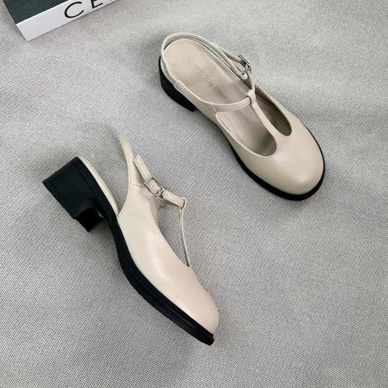 Giày cao gót nữ MYSS mũi tròn T-Bar Slingback Mary Jane 4cm - CG318