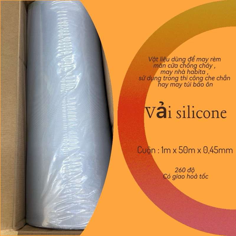 Vải silicone chống cháy cao cấp , may rèm chống cháy, đơn giá 1m x 0,5m ...