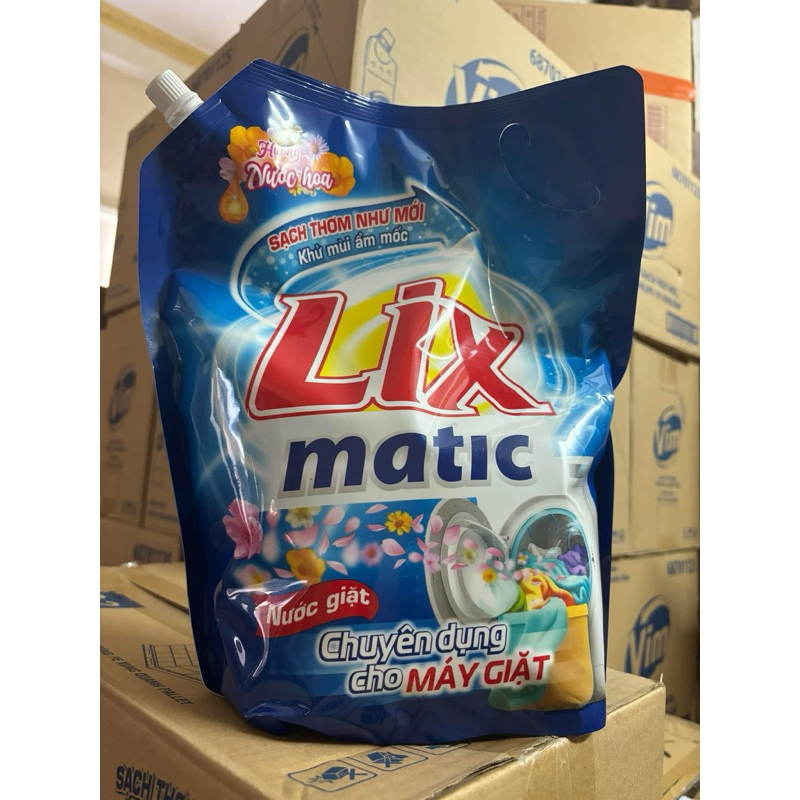 Túi nước giặt LIX matic hương nước hoa 3.2kg  - Dùng cho máy giặt cửa trước